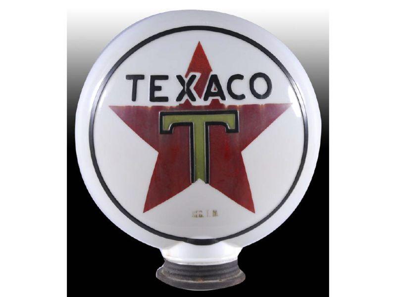 Appraisal: s Texaco Embossed -Piece Gas Globe Description - '' T