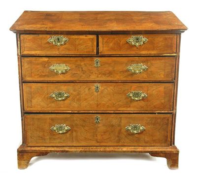 Appraisal: An early th century walnut chest the top and sides