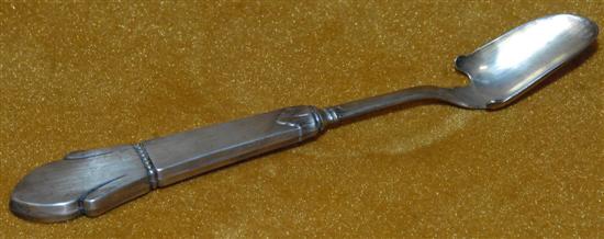 Appraisal: STERLING SILVER HANDLED STILTON CHEESE SCOOP