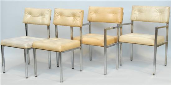 Appraisal: SET OF FOUR CHAIRS th C modern design by Virtue