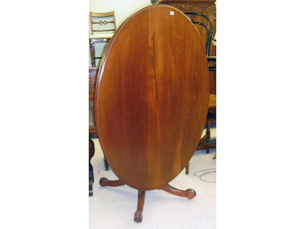 Appraisal: Victorian mahogany oval loo table the top x wide