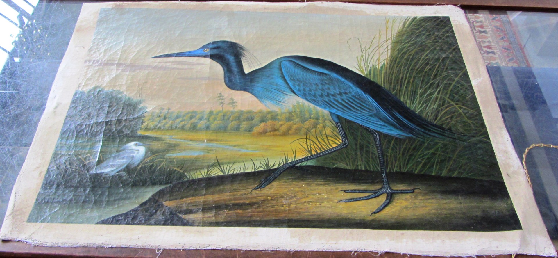 Appraisal: After John James Audubon Roseate Spoonbill Blue Crane or Heron