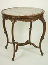 Appraisal: CENTER TABLE - Circa mahogany marble top center table red