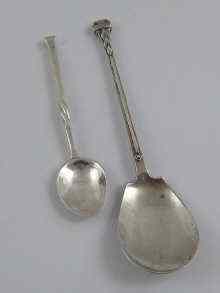 Appraisal: An Omar Ramsden '' Nailhead '' silver coffee spoon London