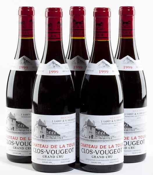 Appraisal: Clos de VougeotChateau de la Tour bottlesRemoved from Mr Knott's