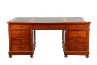 Appraisal: George III Style Mahogany Executive Desk English circa late th