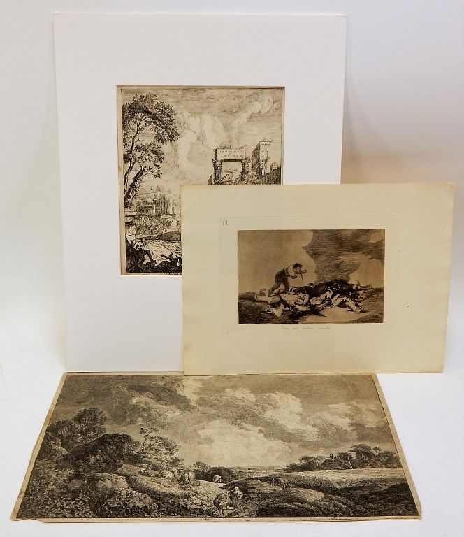 Appraisal: PC Antique Goya Meyeringh Etching Print Group Europe th- th