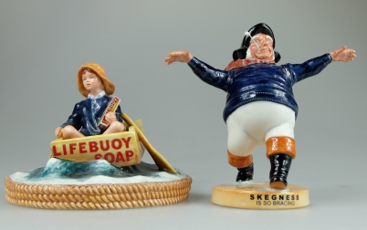 Appraisal: Royal Doulton advertising figures Livebuoy soap box MCL and The