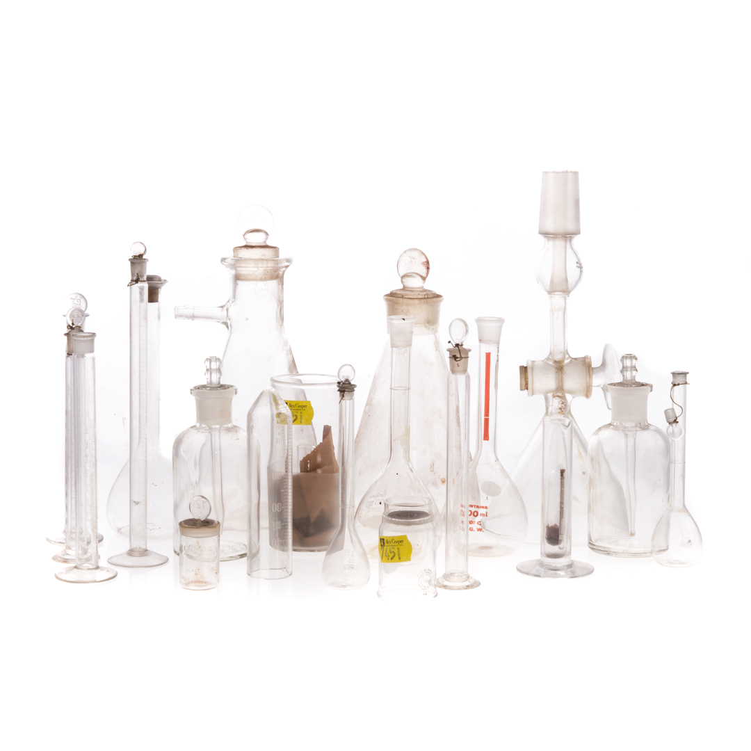 Appraisal: Assorted laboratory and other glassware including vials test tubes decanters