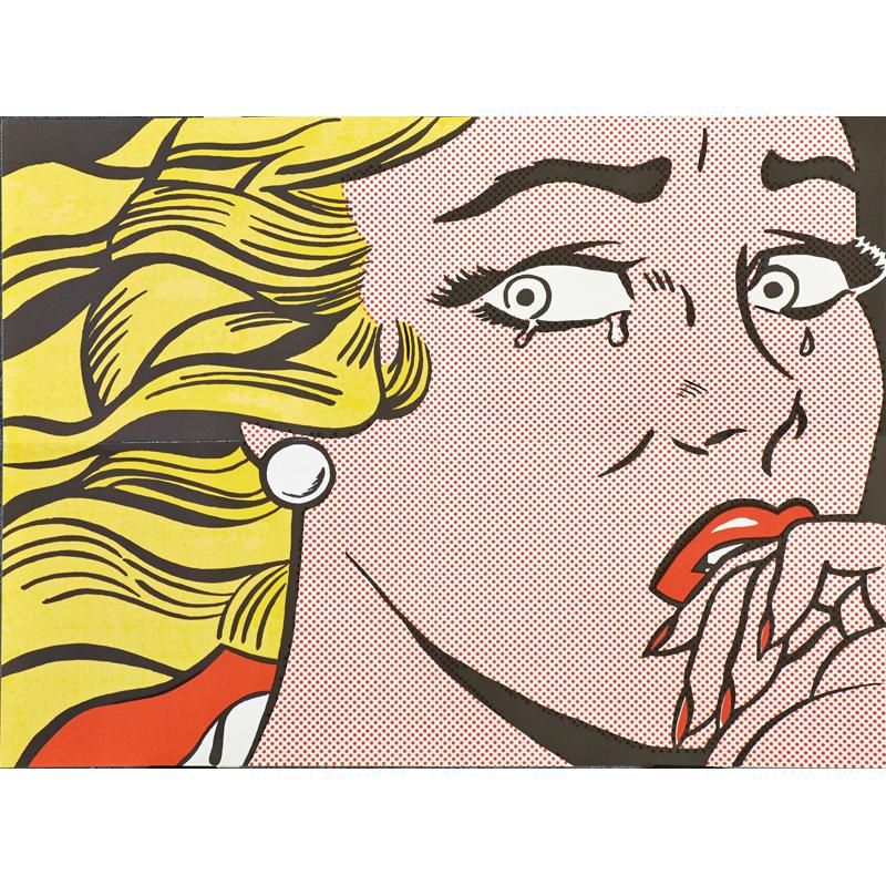 Appraisal: ROY LICHTENSTEIN American - Offset lithograph in colors mailer Crying