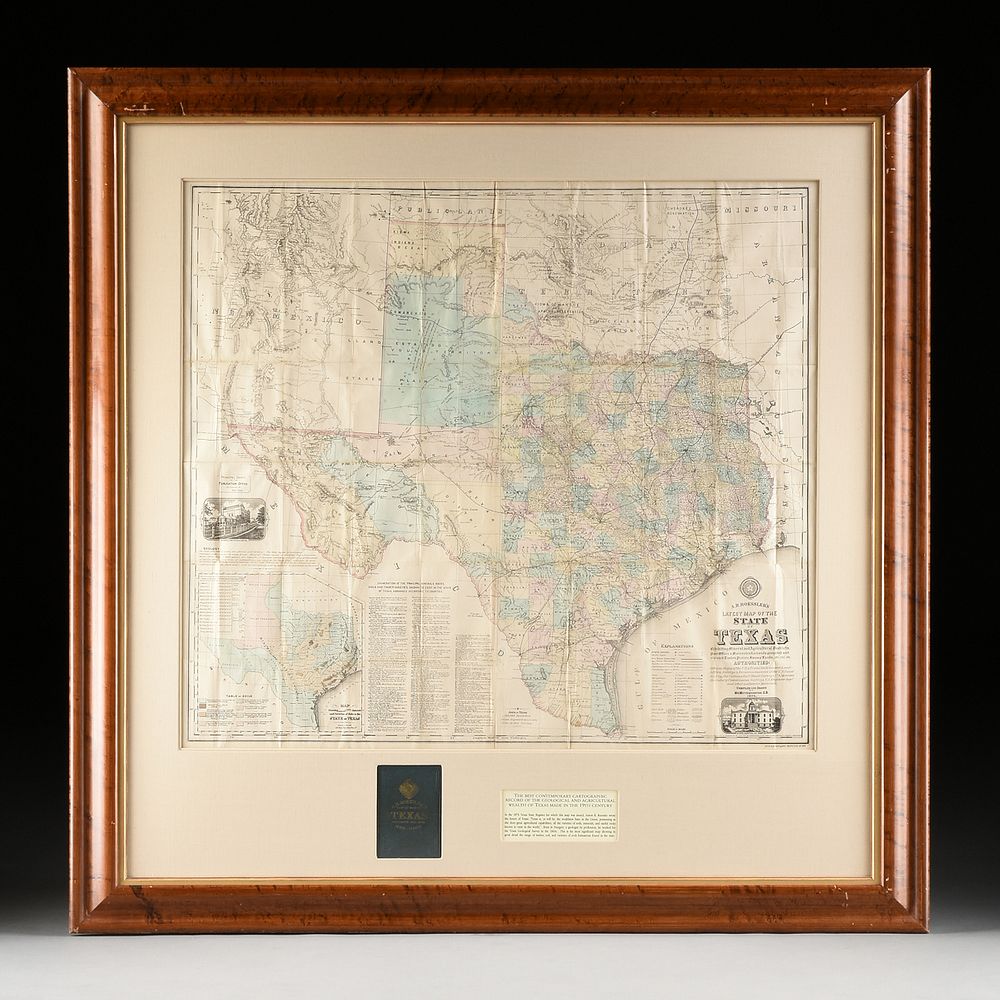 Appraisal: AN ANTIQUE MAP A R Roessler's Latest Map of the