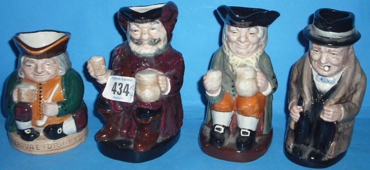 Appraisal: Royal Doulton small Toby Jugs Winston Churchill D Happy John