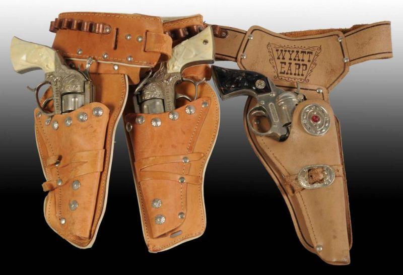 Appraisal: Lot of Western Icon Toy Cap Gun Holster Sets Description