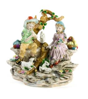 Appraisal: A DRESDEN PORCELAIN FIGURAL GROUP RICHARD KLEMM Dresden Saxony Germany