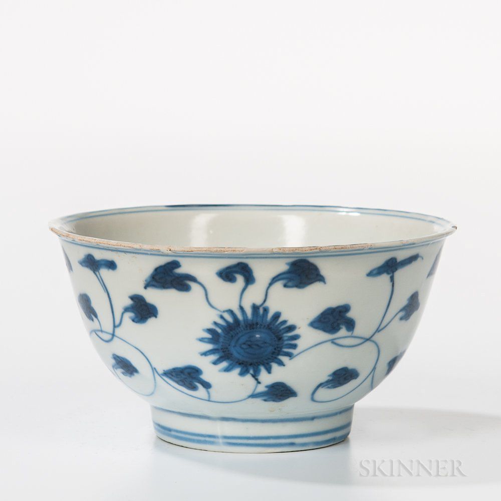 Appraisal: Small Export Blue and White Bowl Small Export Blue and