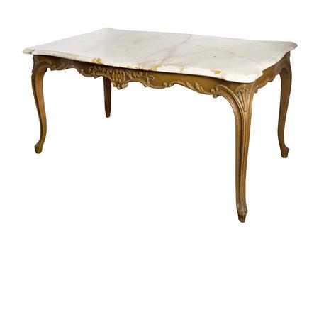 Appraisal: Rococo Style Carved Mahogany Low Table Estimate -