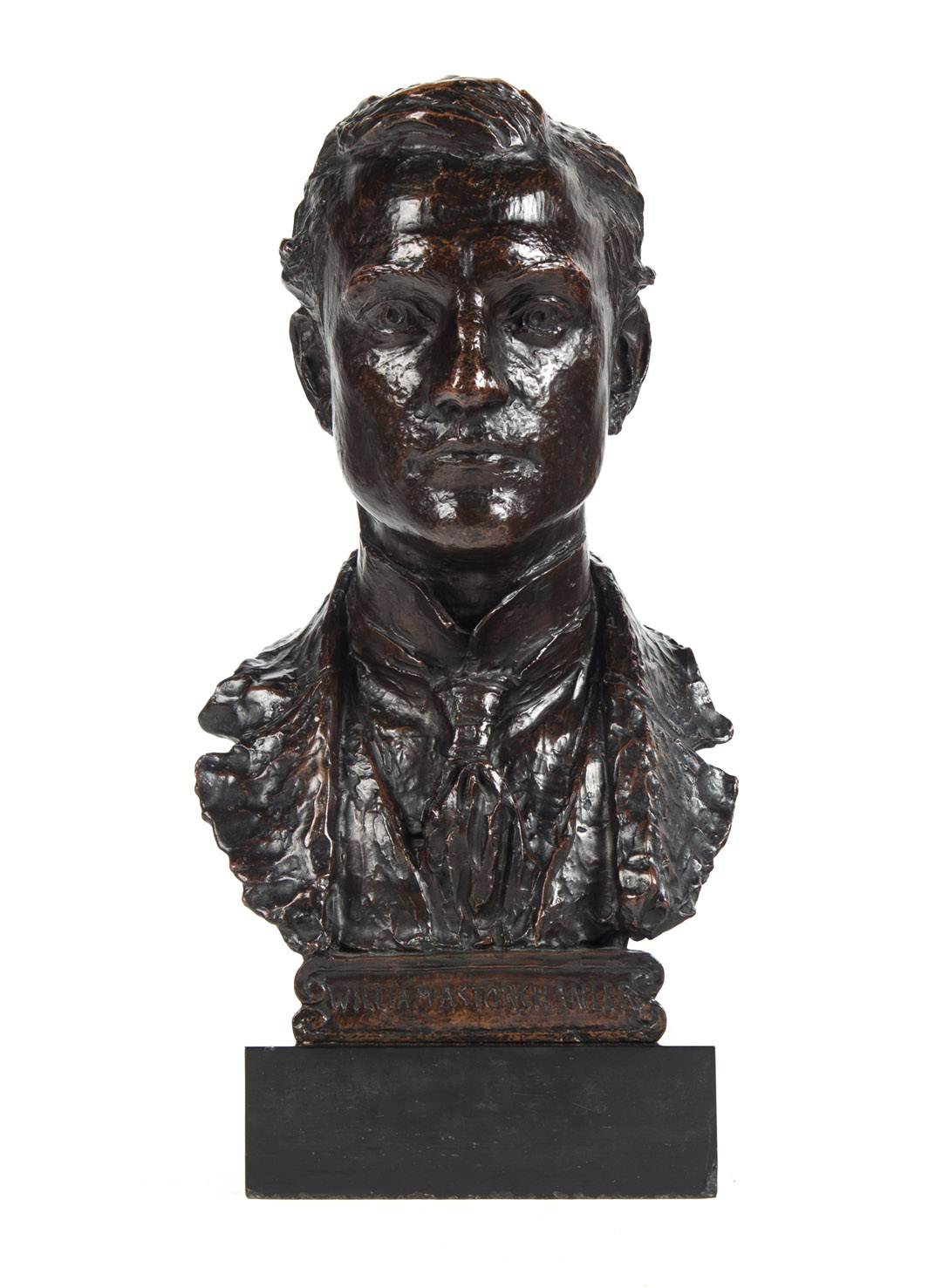 Appraisal: Augustus Saint-Gaudens Bronze bust Irish American - William Astor Chanler