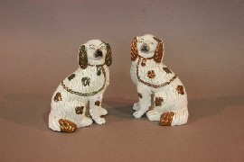 Appraisal: A pair of Staffordshire spaniels