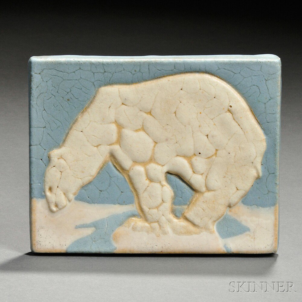 Appraisal: Polar Bear Tile United States early th century Decoration of