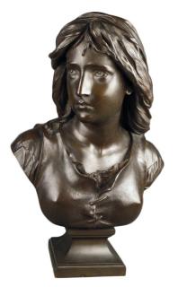 Appraisal: Eugene Antoine Aizelin French bronze with brown patination Bust length