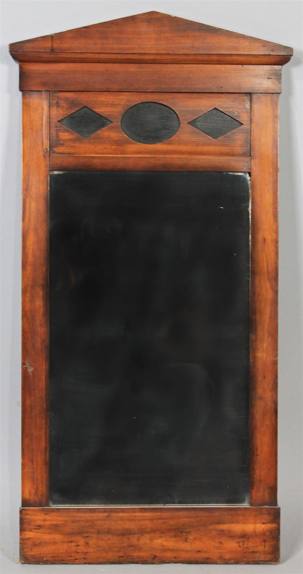 Appraisal: BIEDERMEIER PARTIAL EBONIZED MIRROR having an arched top over a