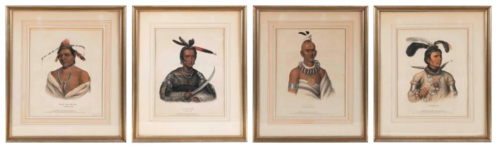 Appraisal: FOUR PRINTS FROM HISTORY OF THE INDIAN TRIBES OF NORTH