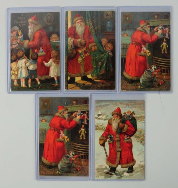 Appraisal: Lot of Santa Postcards Lot consists of four different of