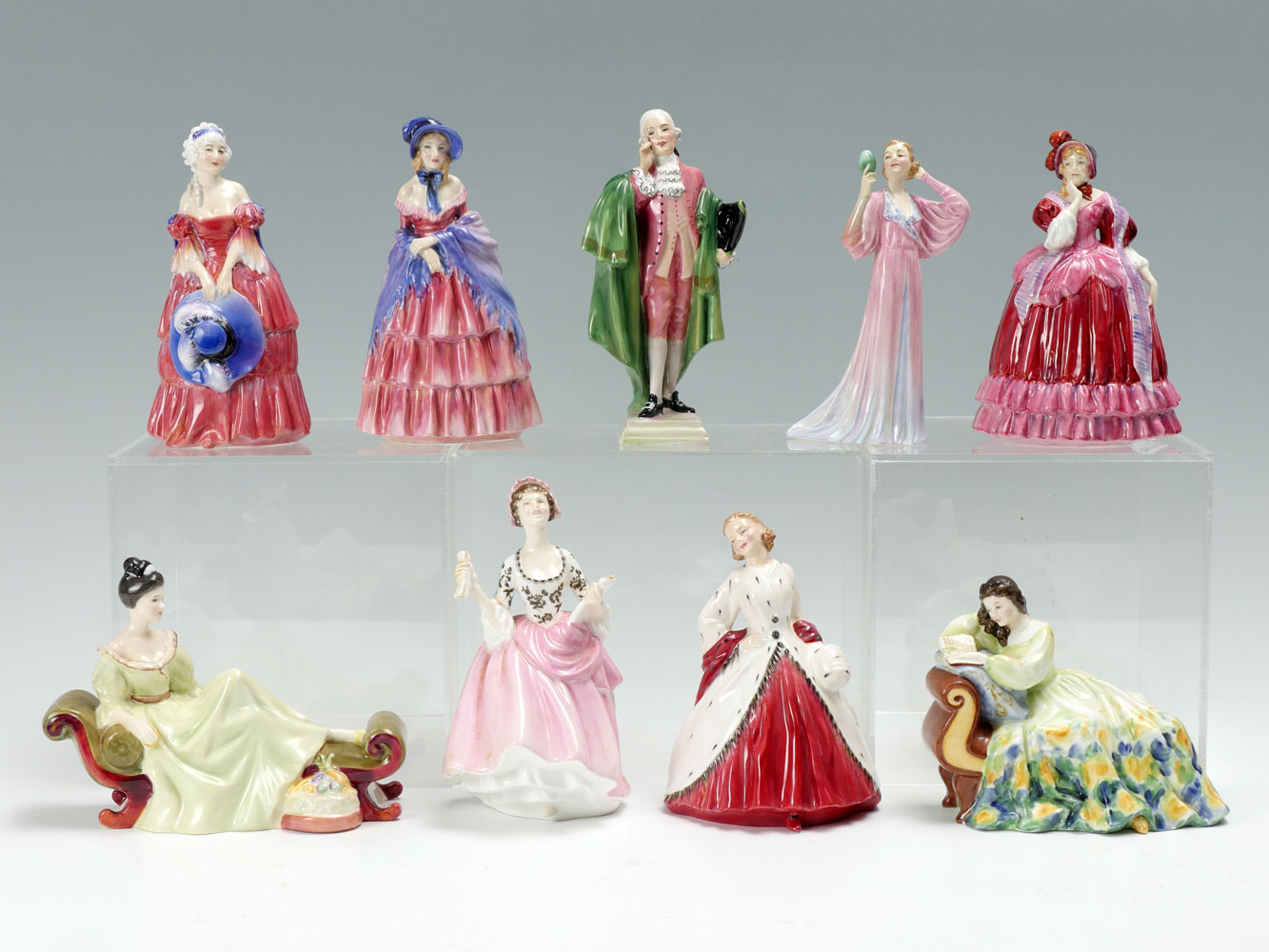 Appraisal: PC LOT ROYAL DOULTON FIGURINES ''Veronica'' HN RdNo ''Victorian Lady''