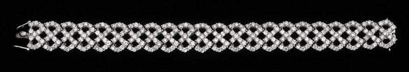 Appraisal: K WHITE GOLD DIAMOND BRACELET in