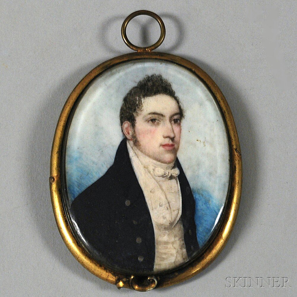 Appraisal: Portrait Miniature of a Gentleman America or England th century