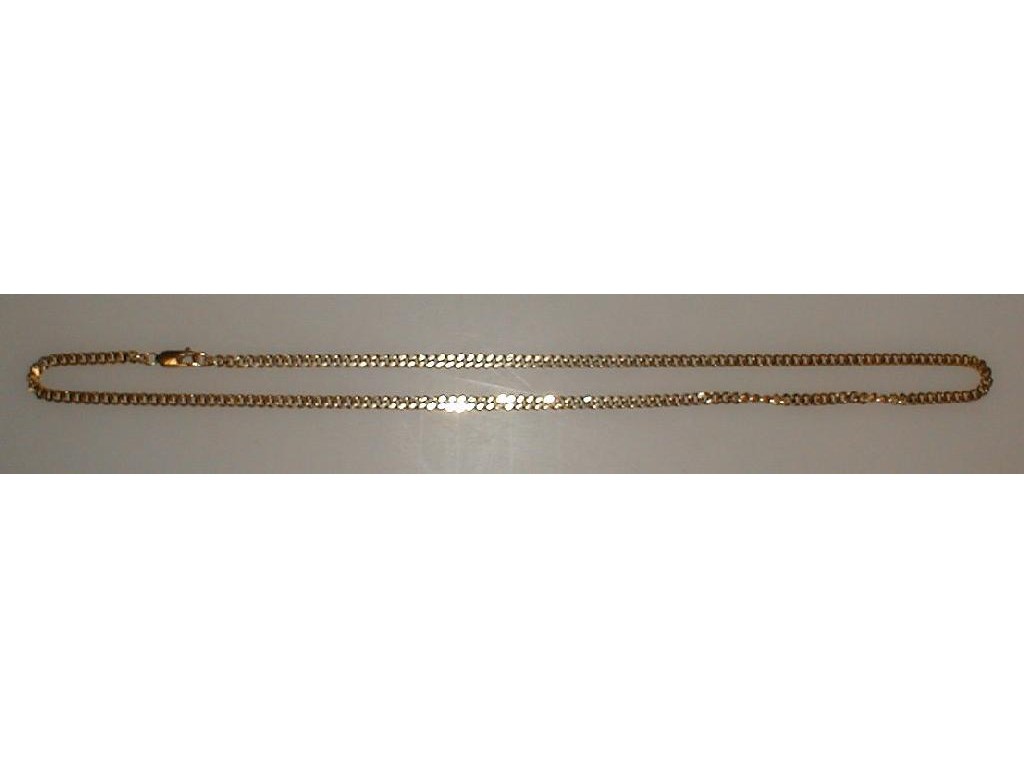 Appraisal: A ct gold ladies curb link neck chain g Birmingham