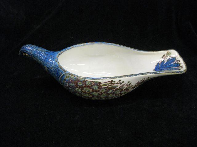 Appraisal: Royal Copenhagen Faience Pottery Figural Bird Bowl artist signed x