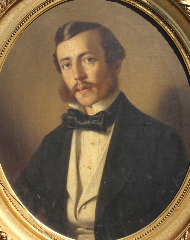 Appraisal: FINE TH CENTURY OIL PAINTING OF A GENTLEMAN IN TUXEDO