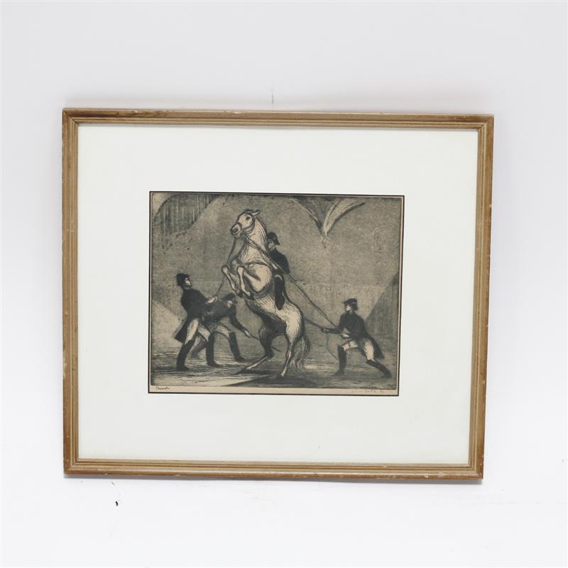 Appraisal: John GrothChicago New York - Capriole PosadaPair engravings on paperby