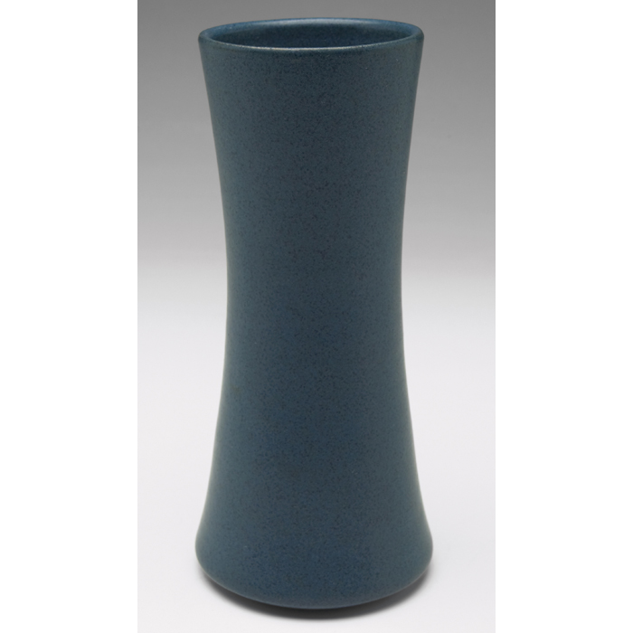 Appraisal: Marblehead vase slender form covered with a blue matte glaze