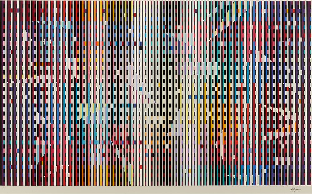 Appraisal: Yaacov Agam Imagic Silkscreen Yaacov Agam b Silkscreen on paper