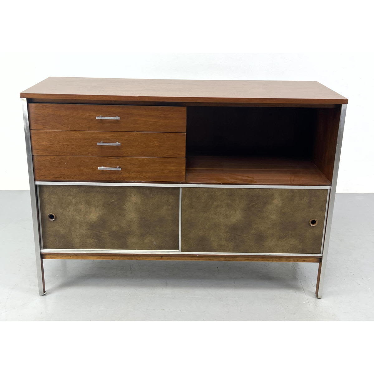 Appraisal: Paul McCobb Credenza Server with drawers and sliding doors Unmarked