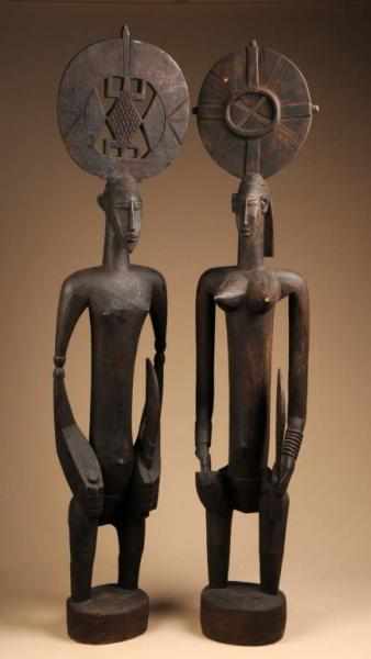 Appraisal: Pair of West African Senufo Shrine Pieces Description From Ivory