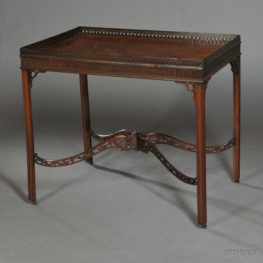 Appraisal: George III Mahogany Tea Table th century and later with