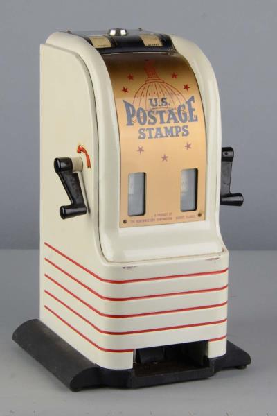 Appraisal: Postage Stamp Vending Machine Multi coin vendor with two crank