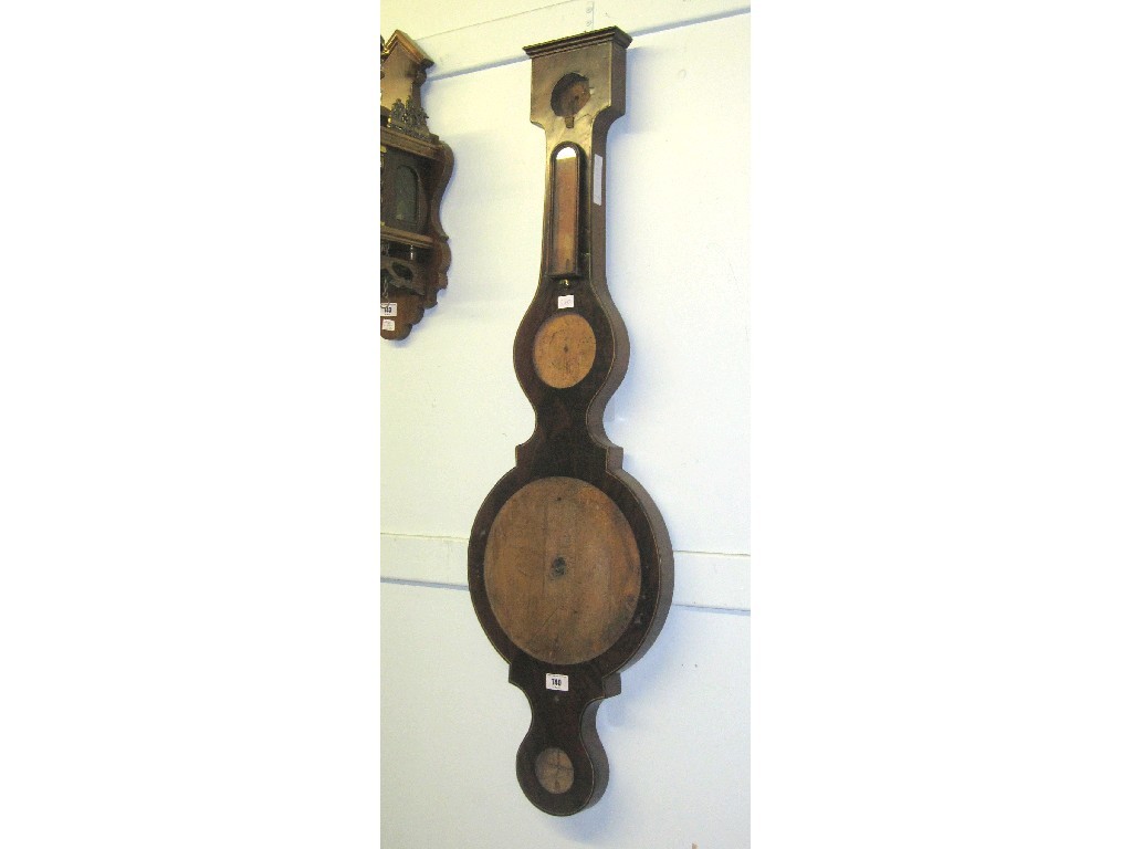 Appraisal: Georgian mahogany banjo barometer case