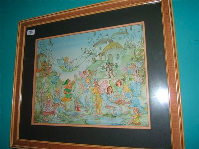 Appraisal: Fairies and Pixies watercolour indistinctly signed Patience Arnold x