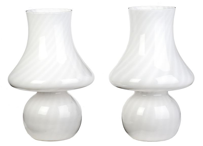 Appraisal: Pair Modern Italian Murano Glass Table Lamps th century pair