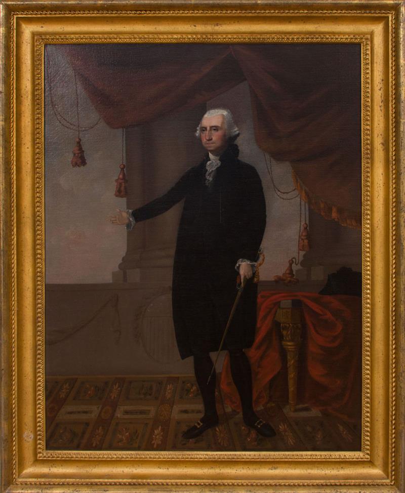 Appraisal: AFTER GILBERT STUART - PORTRAIT OF GEORGE WASHINGTON Oil on