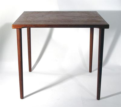 Appraisal: A France Son Denmark teak side table square section on