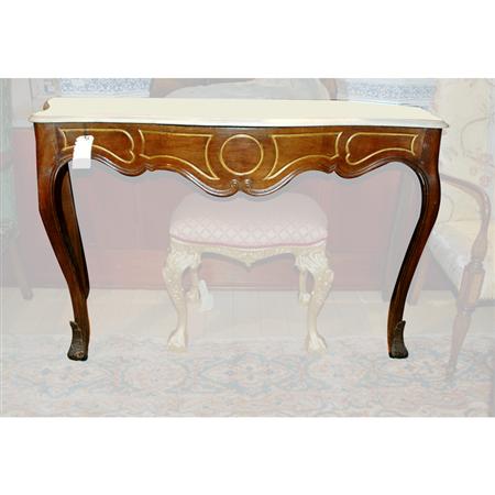 Appraisal: Italian Rococo Style Marble Top Console Estimate -