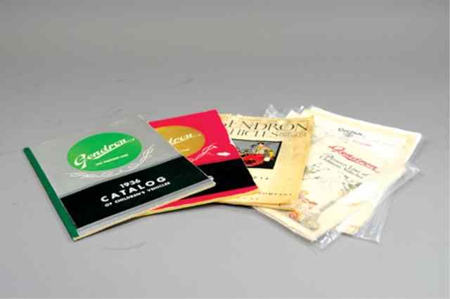 Appraisal: GENDRON CATALOG LOT Grouping includes catalogs together with several pamphlets