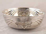 Appraisal: An Italian silver standard bowl with impressed cherry decoration cm