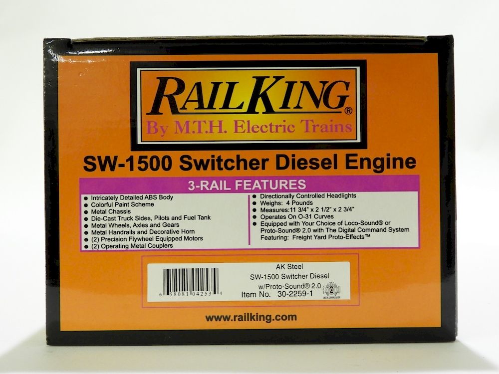 Appraisal: Rail King AK Steel SW- Switcher Diesel Engine United States