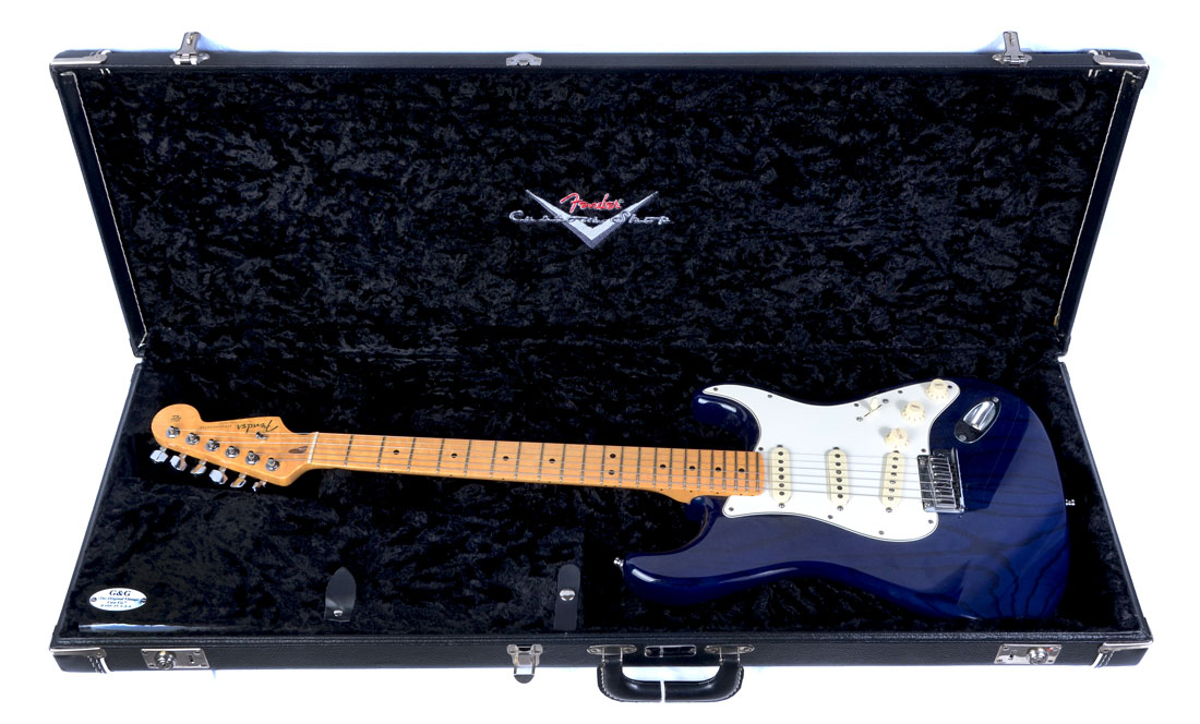 Appraisal: COBALT BLUE FENDER STRATOCASTER GUITAR CASE Cobalt blue ash wood